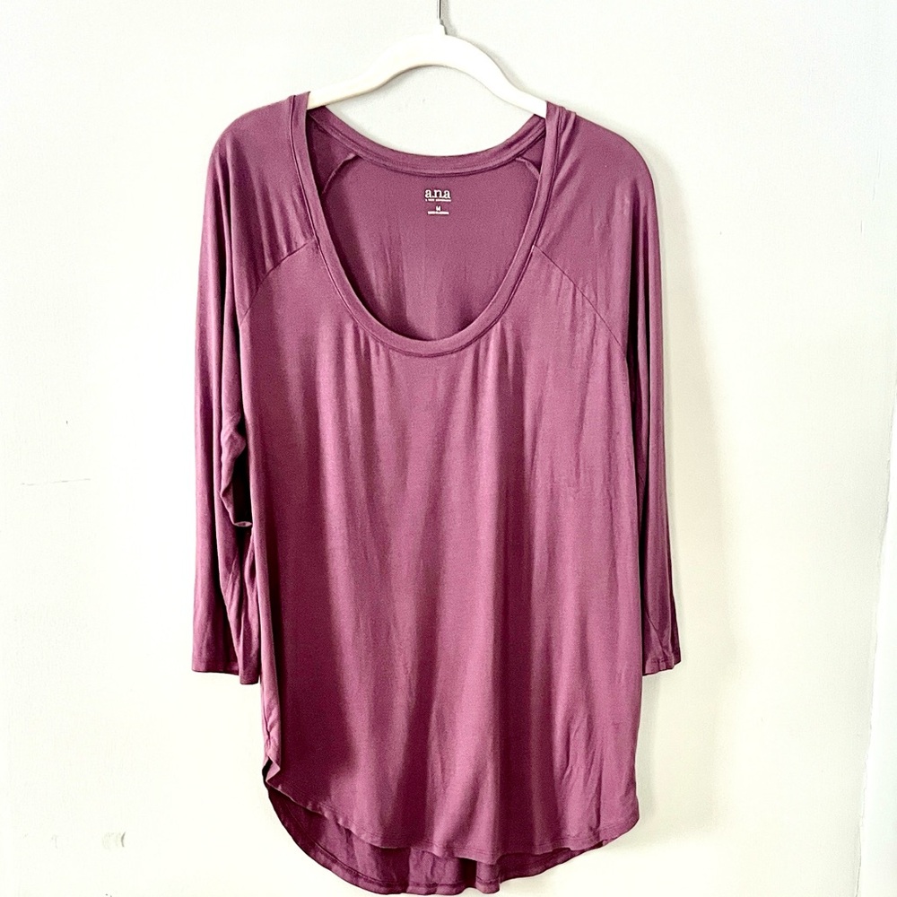 a.n.a Women's‎ Long Sleeve Top - Deep Purple